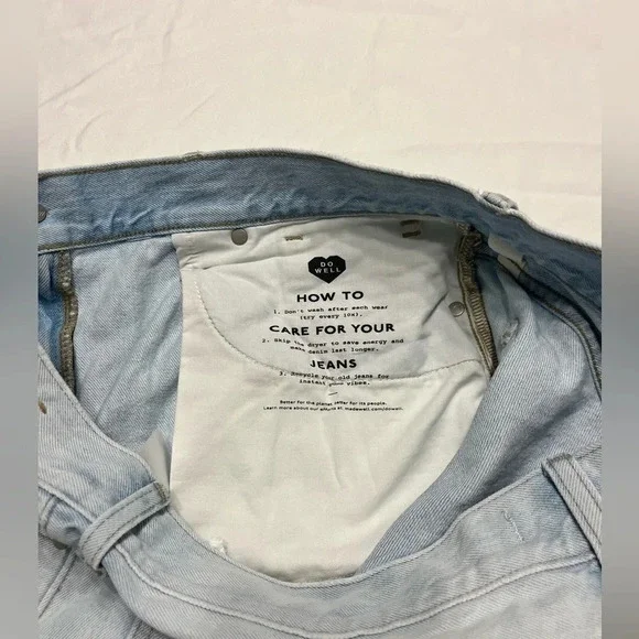 Madewell The '90s Mid-Length Jean Short in Pearlman Wash 31 new without tags - Picture 10 of 14